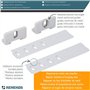 Kenekos - Kit de montage de porte UNIVERSEL adapté à LIEBHERR 9086322 Miele 1878720 1878730 Smeg 015730361 Réfrigérateur encastr