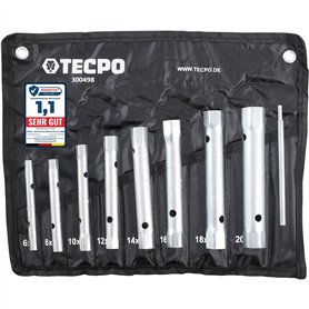 TECPO Lot de 8 clés à douille tubulaires 6 x 7-20 x 22 mm