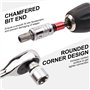 CCLIFE 34 Pièces Coffret douilles torx femelle 3/8" profil E4-E20, Embout torx étoilé profil T10-T60 en Acier S2, Adaptateur 3/8