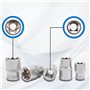 CCLIFE 14 pièces Coffret douilles torx femelle 1/4" 3/8" 1/2", Douille torx profilés E E4-E24