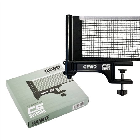 GEWO CS Outdoor Filet de ping-Pong - Filet de Tennis de Table résistant aux intempéries pour l'extérieur - Supports de Filet Rob