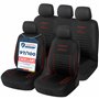 upgrade4cars Housse de Siege Voiture Universelle Noir Rouge | Ensemble de Housses Siège Auto Universel | Couvre Sieges pour Avan
