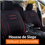 upgrade4cars Housse de Siege Voiture Universelle Noir Rouge | Ensemble de Housses Siège Auto Universel | Couvre Sieges pour Avan