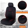 upgrade4cars Housse de Siege Voiture Universelle Noir Rouge | Ensemble de Housses Siège Auto Universel | Couvre Sieges pour Avan