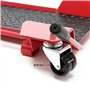Wiltec Rane moto Chariot roulant Moto Déplacement Rail 60 x 42 x 7,5 cm Rouge Aide à manœuvre Stationnement Support Charge jusqu