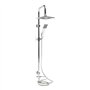 WilTec Système Douche Effet Pluie Pommeau de Douche Carré Robinetterie Douchette Incluse Acier Inoxydable Colonne Accessoire de