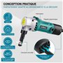 WilTec Grignoteuse électrique de de tôle et Plastique – 500 W – Profondeur de Coupe 2,5 mm – 2000 TR/Min Max. – Outil de découpe