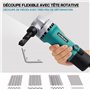 WilTec Grignoteuse électrique de de tôle et Plastique – 500 W – Profondeur de Coupe 2,5 mm – 2000 TR/Min Max. – Outil de découpe