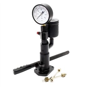 WilTec Testeur d‘injecteur de buse Diesel – 0-600 Bars – avec Manomètre et Levier à Main – Contrôle et Calibrage Réglage Étanché