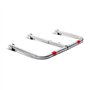 WilTec Barrière de Parking Rabattable Cadenas Bloc Arceau avec Bandes réfléchissantes Stationnement