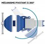 WilTec Étau d’atelier Heavy Duty 125 mm Mâchoire de serrage & Enclume pour Contrainte importante Établi, Argent, Gris, Bleu