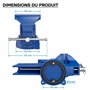 WilTec Étau d’atelier Heavy Duty 125 mm Mâchoire de serrage & Enclume pour Contrainte importante Établi, Argent, Gris, Bleu