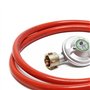 Wiltec Kit Raccordement de gaz – avec Tuyau 150 cm et Pressostat 50 mbar – pour Pression constante des Bouteilles allemandes 21,