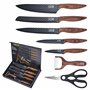 LEBENLANG Set Couteau Cuisine - 7 pièces avec éplucheur et ciseaux I Lot Couteaux Ustensiles de Cuisines knife professionnelle I