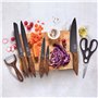 LEBENLANG Set Couteau Cuisine - 7 pièces avec éplucheur et ciseaux I Lot Couteaux Ustensiles de Cuisines knife professionnelle I