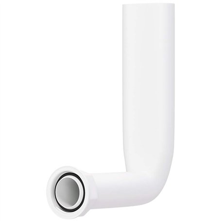 Tuyau d'angle rigide pour lavabos et éviers de cuisine Diamètre: Ø 25 mm longueur 140 mm. Kit de vidage trop-plein en plastique