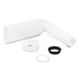 Tuyau d'angle rigide pour lavabos et éviers de cuisine Diamètre: Ø 25 mm longueur 140 mm. Kit de vidage trop-plein en plastique 