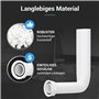 Tuyau d'angle rigide pour lavabos et éviers de cuisine Diamètre: Ø 25 mm longueur 140 mm. Kit de vidage trop-plein en plastique 