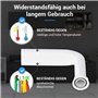Tuyau d'angle rigide pour lavabos et éviers de cuisine Diamètre: Ø 25 mm longueur 140 mm. Kit de vidage trop-plein en plastique 