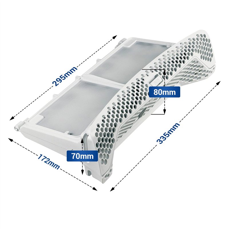 Image secondaire de VIOKS Filtre à peluches de rechange pour sèche-linge AEG Electrolux 807453901/9 8074539019 pliable 335х172х80 mm Filtre à peluch