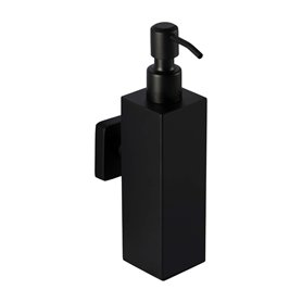 Ambrosya - Distributeur de Savon en Acier Inoxydable en Noir - Salle de Bain Porte-Support de Forage Mural (Acier Inoxydable (No