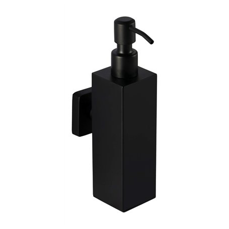 Ambrosya - Distributeur de Savon en Acier Inoxydable en Noir - Salle de Bain Porte-Support de Forage Mural (Acier Inoxydable (No