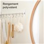 Praknu Barre de Suspension pour Ustensiles de Cuisine avec 8 Crochets - Adhésive & Sans Perçage - Fixation Murale 40 cm - Durabl