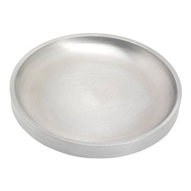 NKlaus Assiette à Bougie Aluminium Ronde Ø 10cm Bougeoir Dessous de Plat Mat Décoration de Table 10447