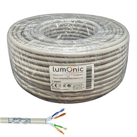 Lumonic 50m de câble réseau CAT 6 S/FTP PIMF I Câble Cat6