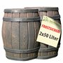 Baril DE CHÊNE Baril DE Pluie REGENFASS 2 * 50 litres comme COLLECTEUR DE Pluie Poubelle Coffre À Jouets BOÎTE Tout Usage BOÎTE