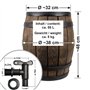 Baril DE CHÊNE Baril DE Pluie REGENFASS 2 * 50 litres comme COLLECTEUR DE Pluie Poubelle Coffre À Jouets BOÎTE Tout Usage BOÎTE 