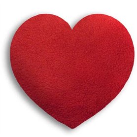 LESCHI Coussin chauffant - Bouillotte micro-ondes - cœur rouge - Bouillotte graines de blé bio souple - Idéal pour réchauffer le