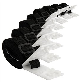 Zelsius Set de 8 Sangles de Maintien | Sangles et Clips de Fixation pour Les enrouleurs | Accessoires de Rechange pour système d