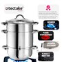 tectake® Extracteur de jus 15L en Acier inoxydable Multi-fonction Centrifugeuse Fruits et legumes Cuiseur-vapeur Presse fruits, 
