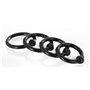 Lumunu by Venize Set Deluxe d'anneaux de gland en silicone avec boule PRACHTQUARTT (Ø 25mm à 32mm), 4 anneaux de pénis pour homm