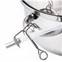 Grafner Extracteur de jus de fruits et légumes en acier inoxydable - 8,5 l - Diamètre : 26 cm - Avec robinet de vidange et couve
