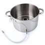 Grafner Extracteur de jus de fruits et légumes en acier inoxydable - 8,5 l - Diamètre : 26 cm - Avec robinet de vidange et couve