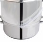 Grafner Extracteur de jus de fruits et légumes en acier inoxydable - 8,5 l - Diamètre : 26 cm - Avec robinet de vidange et couve