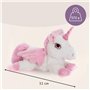 Habibi Plush Premium – 1931 Pegasus avec corne pailletée avec coussin de grains amovible – Bouillotte chauffante pour micro-onde