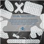 16 électrodes axion | Patchs de rechange de 10x5 cm pour électrostimulateur TENS et EMS | Réutilisables et auto-adhésifs avec co