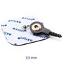 2 cables de connexion axion compatibles avec électrostimulateur SANITAS (SEM 42/43/44/50) | Connexion à bouton-pression de 3,5 m