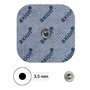 2 cables de connexion axion compatibles avec électrostimulateur SANITAS (SEM 42/43/44/50) | Connexion à bouton-pression de 3,5 m