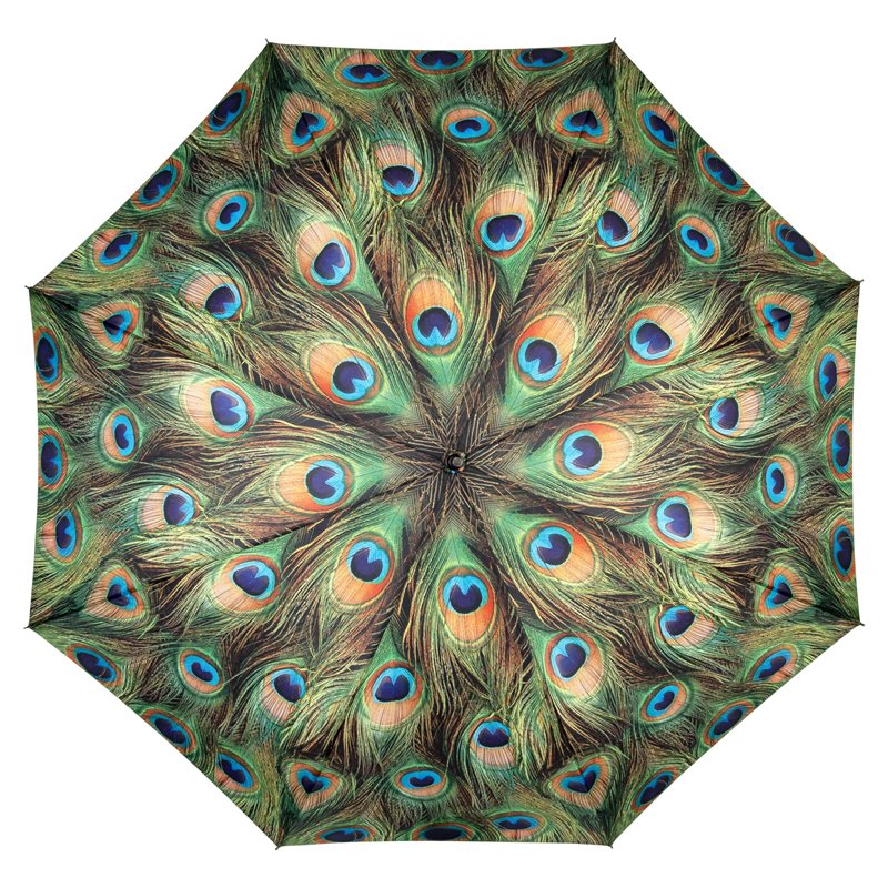 Image secondaire de VON LILIENFELD® Parapluie Canne Grand Robuste Ouverture Automatique Femme Homme Paon