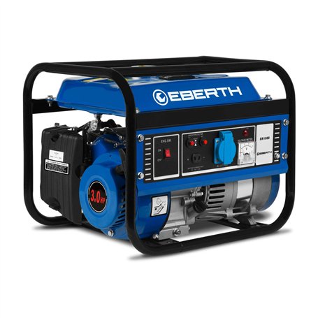 EBERTH 1000 Watt Groupe electrogene Generateur electrique portable moteur à essence 3 CV