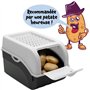 ARTECSIS Lot de 3 Boîtes de Conservation Alimentaire 5L - Rouge Blanc Vert + 6 Stickers/Fruit, Légume