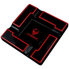 GERMANUS Cendrier Cigare "Quatuor" Noir Rouge