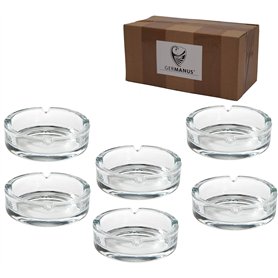 6 X GERMANUS Cendriers à Partir de Verre pour Cigarettes