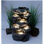 Fontaine d'intérieur avec éclairage LED Fontaine de Jardin, pour Balcon terrasse Salon Cascade