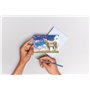 Edition Colibri (10780 FR 10 invitations en Français CHEVAUX/Equitation: lot de 10 cartes d'invitation tendres et illustrées ave