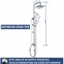 douche à effet pluie avec pommeau de douche en acier inoxydable 304 20x20cm carré
